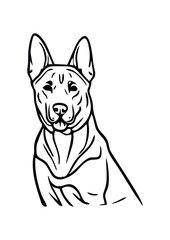 dog head concept logo design