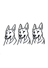 dog head concept logo design