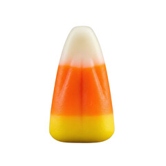 Single piece of halloween candy corn isolated