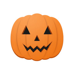 Flat design halloween jack o'lantern icon isolated