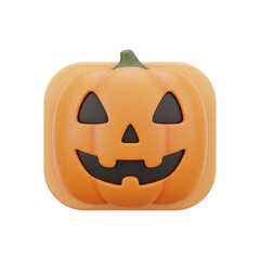 Happy Halloween pumpkin square icon