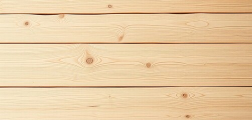 Fototapeta premium Light, weathered wood planks; horizontal grain, natural knots, wood paneling, light wood
