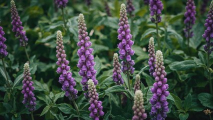 Fototapeta premium Stunning purple blooms offering multiple benefits to living beings