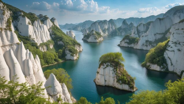Discover the unique formations within a karst terrain