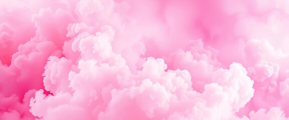 Fototapeta premium Soft, swirling watercolor clouds in shades of pink and purple, creating a romantic, whimsical effect, pink, blooming