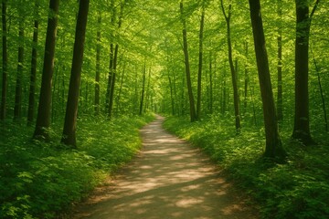 Fototapeta premium Trail amid the trees