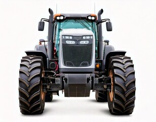 Obraz premium Agricultural tractor isolated on a white background. Modern technological farm tracto 