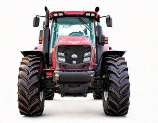 Obraz premium Agricultural tractor isolated on a white background. Modern technological farm tracto 