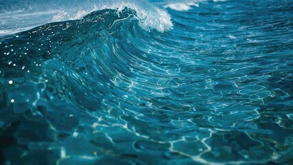 Naklejka premium Aerial perspective of a large sea wave with textured surface