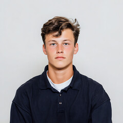 Obraz premium Belgian Male Student Visa Photo