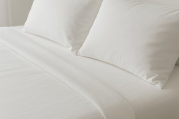 Obraz premium Pure White Bedding for a Clean Bedroom Feel