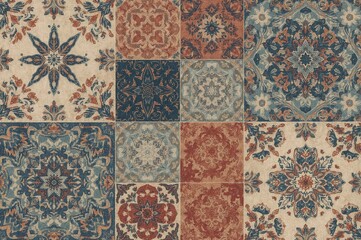 Multifunctional pattern ideal for ceramics, textiles, and fabrics featuring classic tribal and retro styles