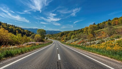 Fototapeta premium Vivid colors near the roadside