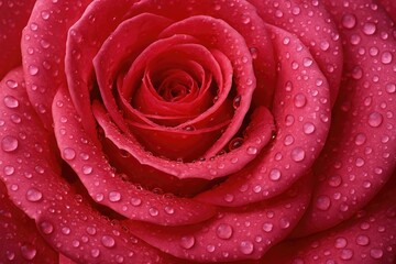 Macro shot of water beads on flower petals