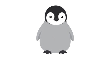 Adorable baby penguin character with cute and friendly expression, perfect for children's media
