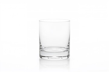 Spotless empty whiskey glass isolated on a white background with clipping path