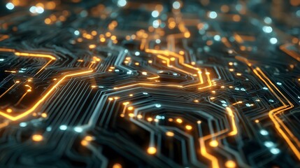 Futuristic Circuit Board Design