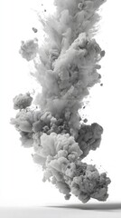 Fototapeta premium Gray Ink Blots in Water