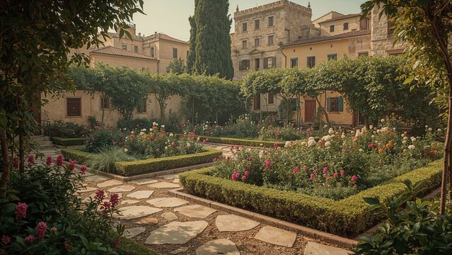 Antique pictures showcasing a universally loved garden surface