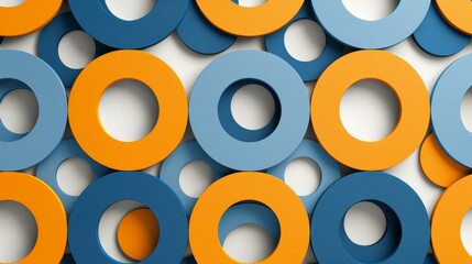 Dynamic abstract composition featuring circular forms created through generative ai techniques