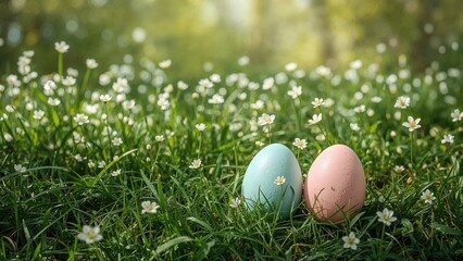 Fototapeta premium Vivid Easter egg display