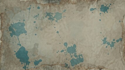 Moisture-marked blue paper surface with a grungy texture