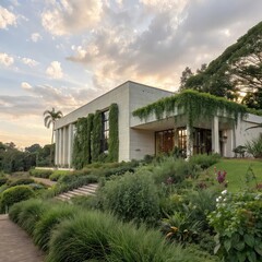 view of the house on transparent background, Modren House 
