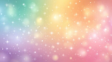 Fototapeta premium Dreamy pastel background full of sparkling stars, creating a whimsical and enchanting atmosphere for design projects and artistic expressions