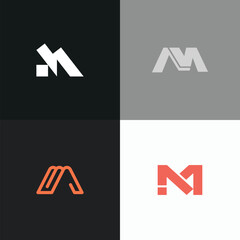 Bold Set of 4 Initial M Logo Designs | Stylish Modern Monogram Collection