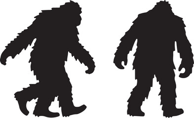 Fototapeta premium Legendary creature forest silhouette art