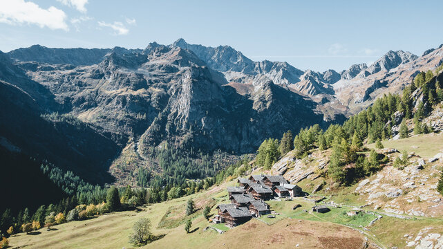 villaggio walser in Valle d'Otro vicino ad Alagna in Val Sesia
