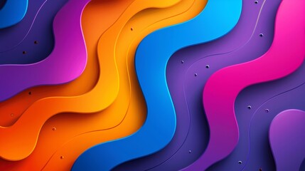 Dynamic abstract composition featuring circular patterns created by generative ai technology