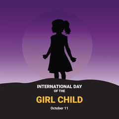 International Day of the Girl Child vector design