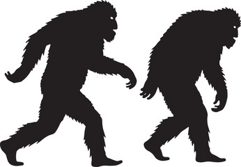 Fototapeta premium Legendary creature forest silhouette art