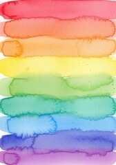 Watercolor streaks vertically aligned, creating a vibrant rainbow effect. Washy, textured, soft