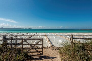 Obraz premium Classic Sea Salt Production with Natural Elements