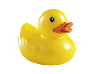 Bright yellow rubber duck