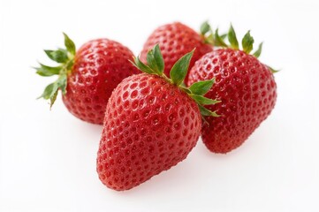 Assortment of various berries displayed on a white background