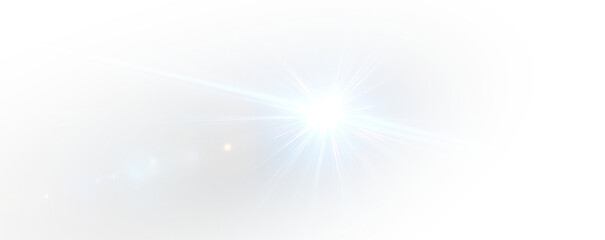 Isolated Sparkling Star Flash with Light Ray and Glitter &mdash; PNG Element for Design