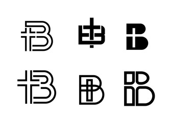 Collection of Abstract Letter B and Christian Cross Logo Designs