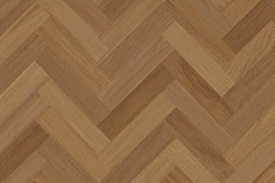 Continuous brown herringbone wood flooring pattern