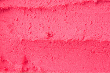 Delicious raspberry sorbet as background, top view