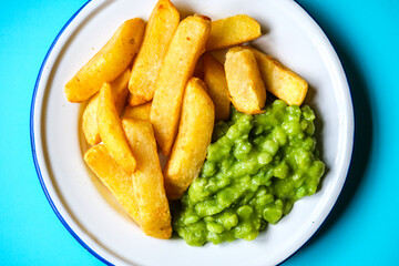 Chunky Fried Chips and Mushy Peas