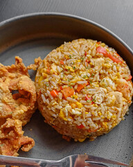 fried rice with chicken