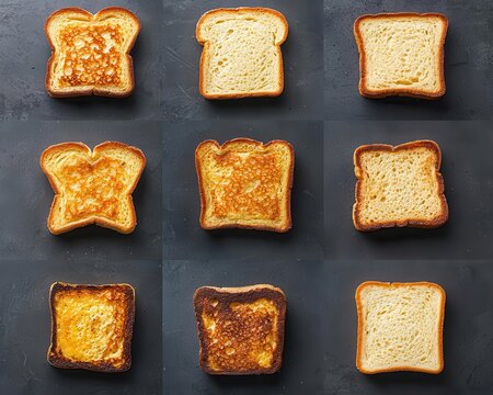 Stepbystep transformation of old bread into French toast, illustrating food waste solutions