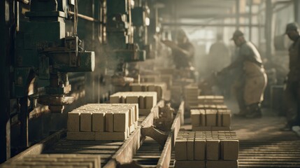 Environmental concept of eco friendly brick making using natural clay