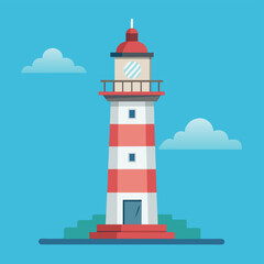 flat vector lighthouse  flat vector (2).eps