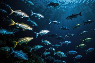 fish in the wateron transparent background, fishes