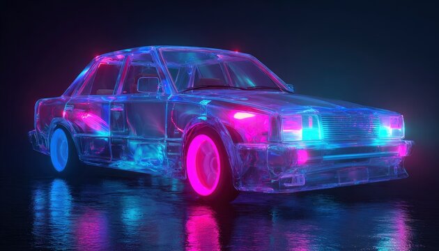 Chromatic Velocity A Retro-Futuristic Ride