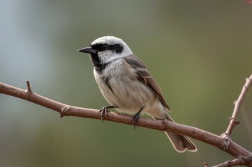 Obraz premium Honeyeater with a White Nape